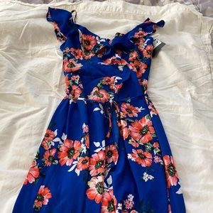 Off the shoulder, high-low hem Dress
